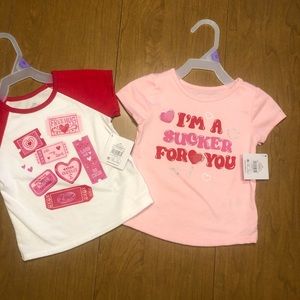 Adorable set of two girls tee shirts
